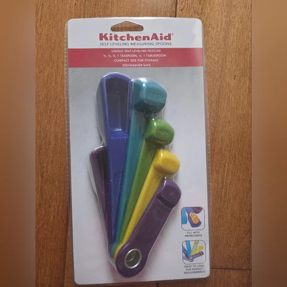 KitchenAid Colorful Self-Leveling Measuring Spoons - Picture 1 of 5